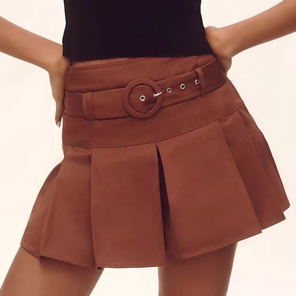 NEW Maeve Belted Skort US Size 4 Brown - Picture 1 of 9